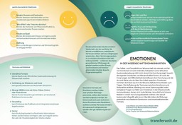 Die Infografik zum Thema Emotionen in der Wissenschaftskommunikation zeigt Wirkweisen von positiv und negativ konnotierten Emotionen sowie verschiedener Formate und Stilmittel auf. 